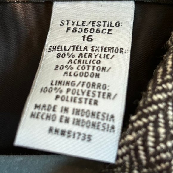 Prophecy Vintage Black & White Tweed-Like Jacket EUC Size 16 - Picture 7 of 8